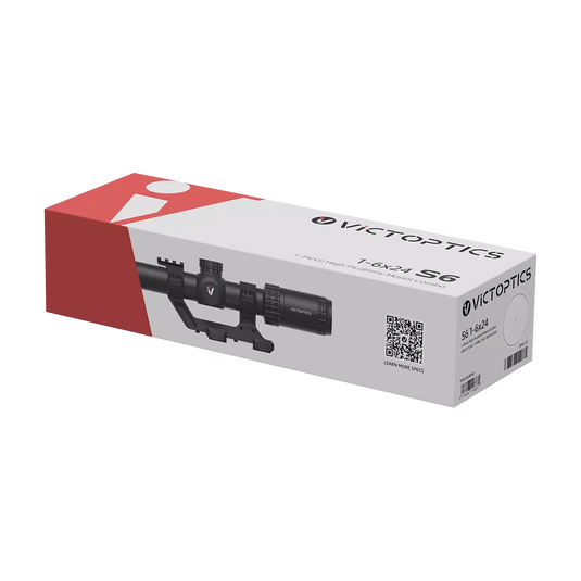 S6 1-6x24i Fiber LPVO SFP Rifle Scope w/ 1-Piece Extreme High Picatinny AR Mount Kit (OPSL133)