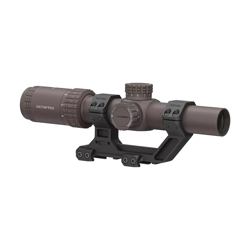 Load image into Gallery viewer, S6 1-6×24 LPVO SFP | Burnt Brown | 1-Piece Extreme High Picatinny AR Mount Kit (OPSL123)
