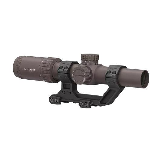 S6 1-6×24 LPVO SFP | Burnt Brown | 1-Piece Extreme High Picatinny AR Mount Kit (OPSL123)