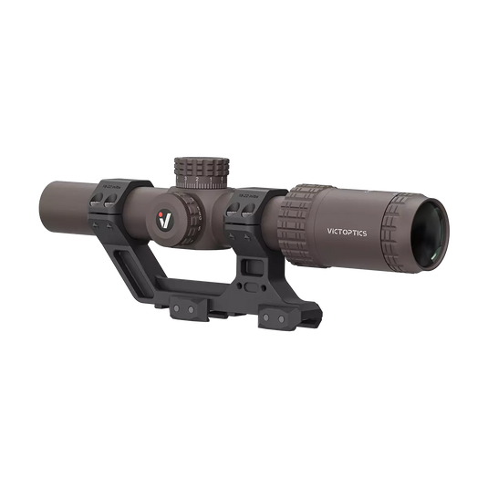 S6 1-6×24 LPVO SFP | Burnt Brown | 1-Piece Extreme High Picatinny AR Mount Kit (OPSL123)