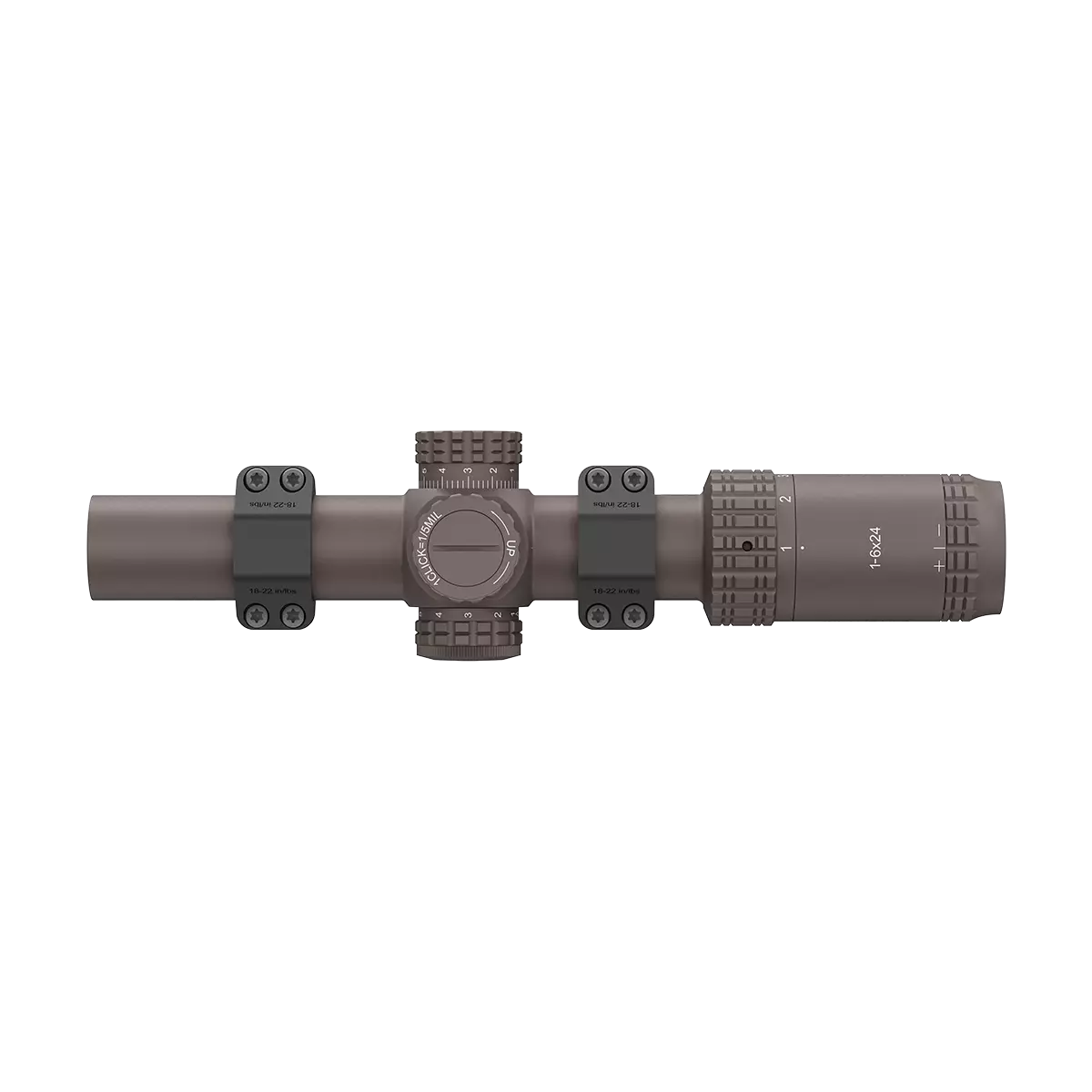 S6 1-6×24 LPVO SFP | Coyote FDE | 1-Piece Extreme High Picatinny AR Mount Kit (OPSL123)