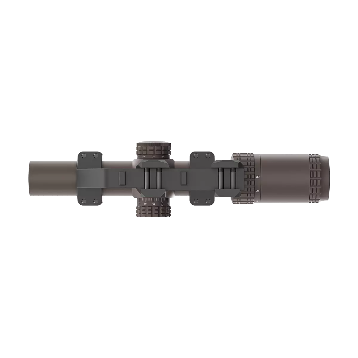 S6 1-6×24 LPVO SFP | Coyote FDE | 1-Piece Extreme High Picatinny AR Mount Kit (OPSL123)