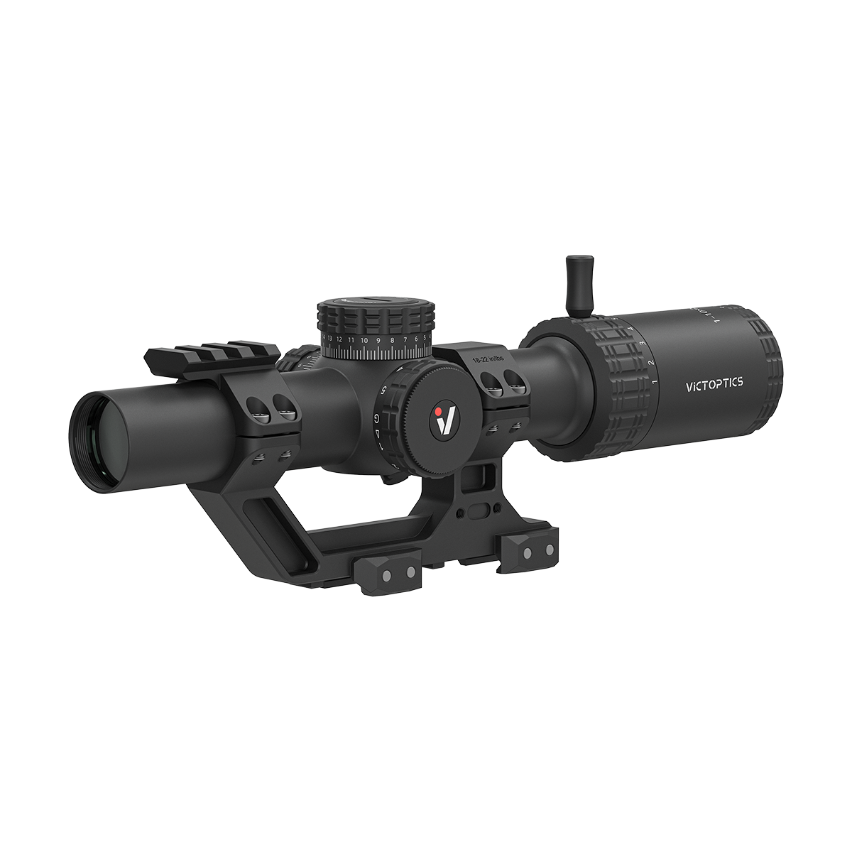 S10 1-10×24i LPVO Fiber SFP Rifle Scope with 1-Piece Extreme High Picatinny AR Mount Kit (OPSL139)