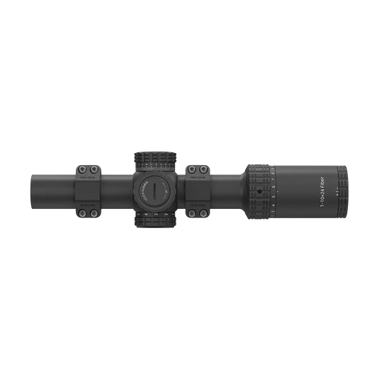 S10 1-10×24i LPVO Fiber SFP Rifle Scope with 1-Piece Extreme High Picatinny AR Mount Kit (OPSL139)
