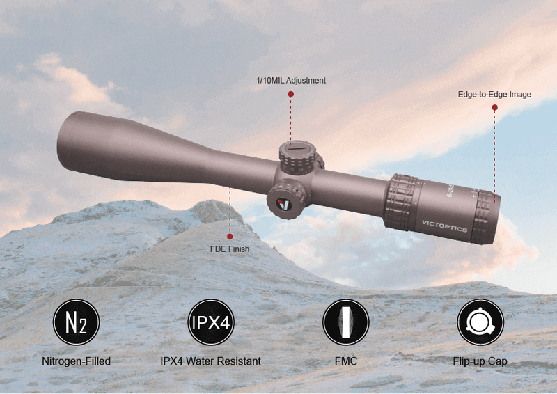 Load image into Gallery viewer, VictOptics S4 6-24x50 SFP Coyote FDE
