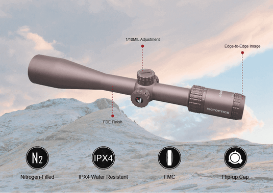 VictOptics S4 6-24x50 SFP 코요테 FDE