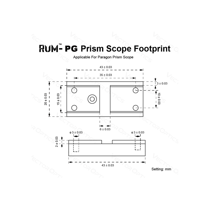 Load image into Gallery viewer, Paragon Prism Scope Low Picatinny Mount RUM - Vector Optics Online Store
