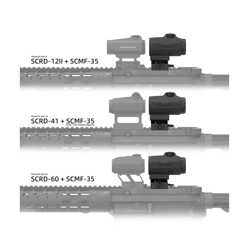Load image into Gallery viewer, Maverick-IV 3x22 Magnifier Mini Rubber Armored | Compact (SCMF-35)
