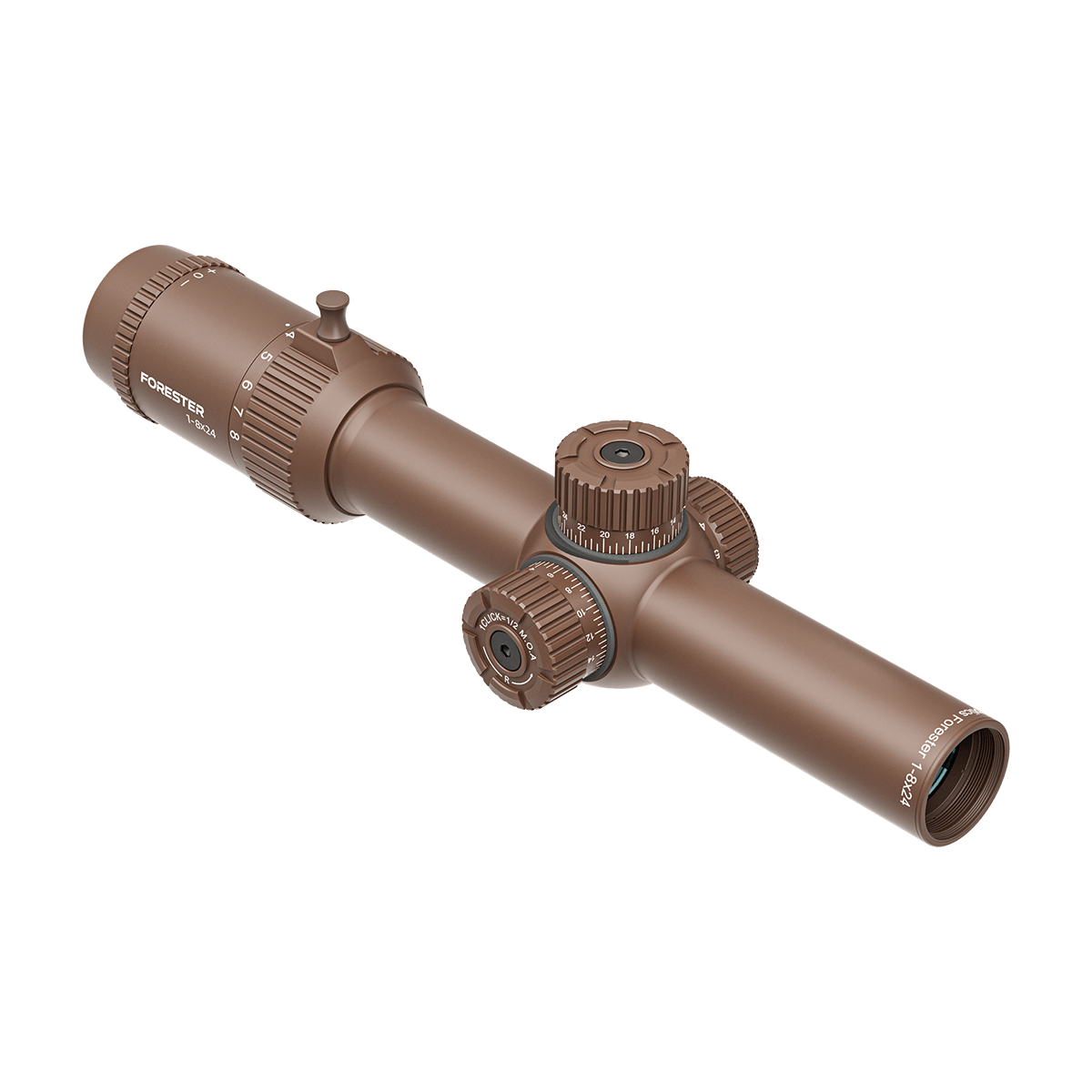 Forester 1-8x24 SFP FDE Rifle Scope (SCOC-39)