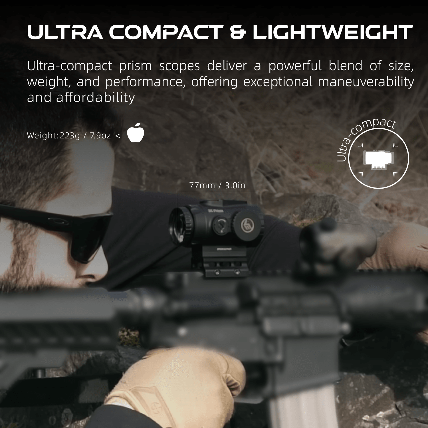 Paragon 3x18 Ultra Compact Prism Scope (SCPS-M03)