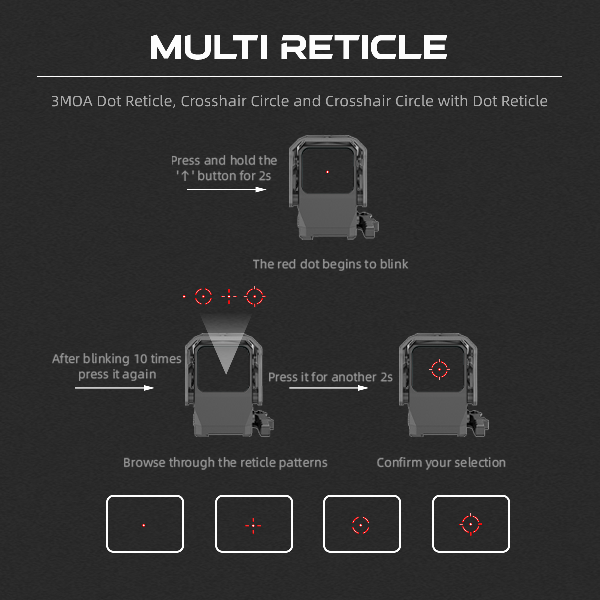 Frenzy Plus 31x26 MRT 3MOA Red Dot Sight | Multi Reticle | (SCRD-M67)