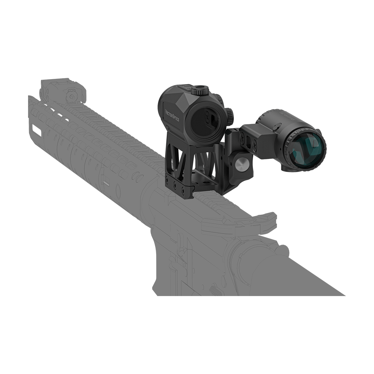 Scrapper 1×25 Red Dot &  Paragon 3× Magnifier &  One-Piece Picatinny Mount (SCRMMK-01)