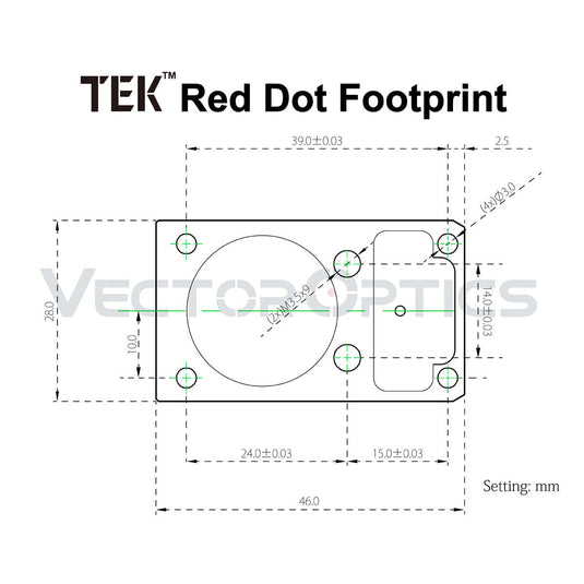 TEK Red Dot Sight Offset Picatinny Mount - Vector Optics Online Store