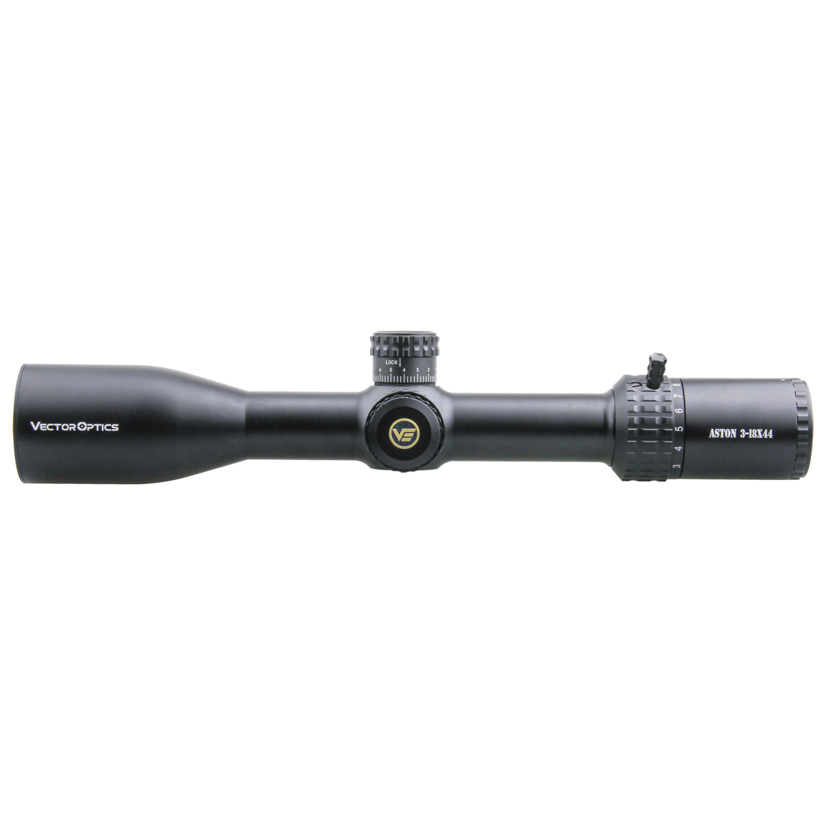 Aston 3-18X44 SFP Tactical Riflescope Side