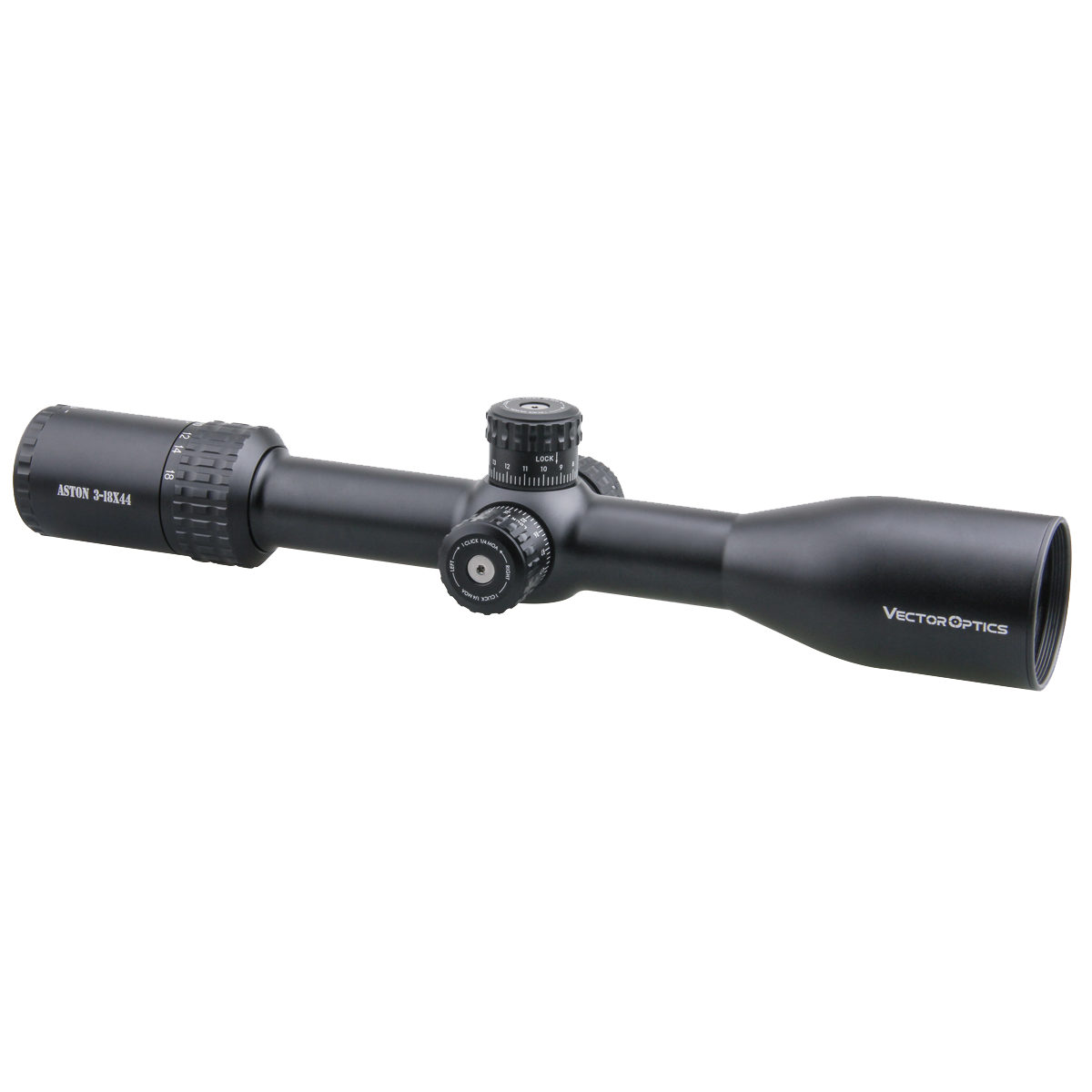 Aston 3-18X44 SFP Tactical Riflescope Side