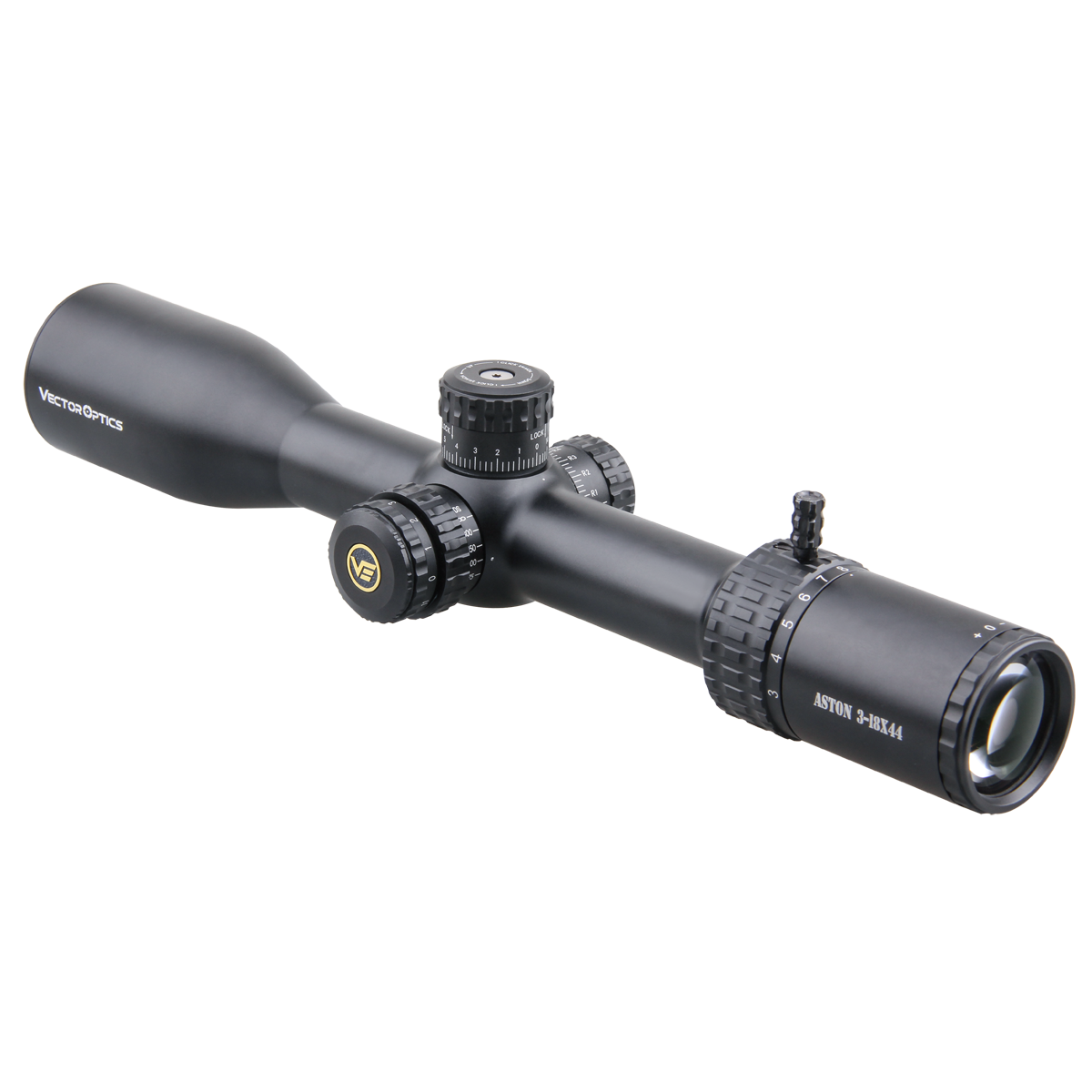 Aston 3-18X44 SFP Tactical Riflescope Front Side