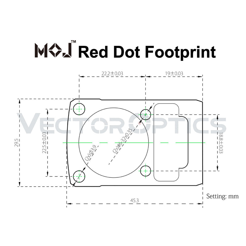 갤러리 뷰어에 이미지 로드, Frenzy-X 1x22x26 MOS Red Dot Sight design parameter
