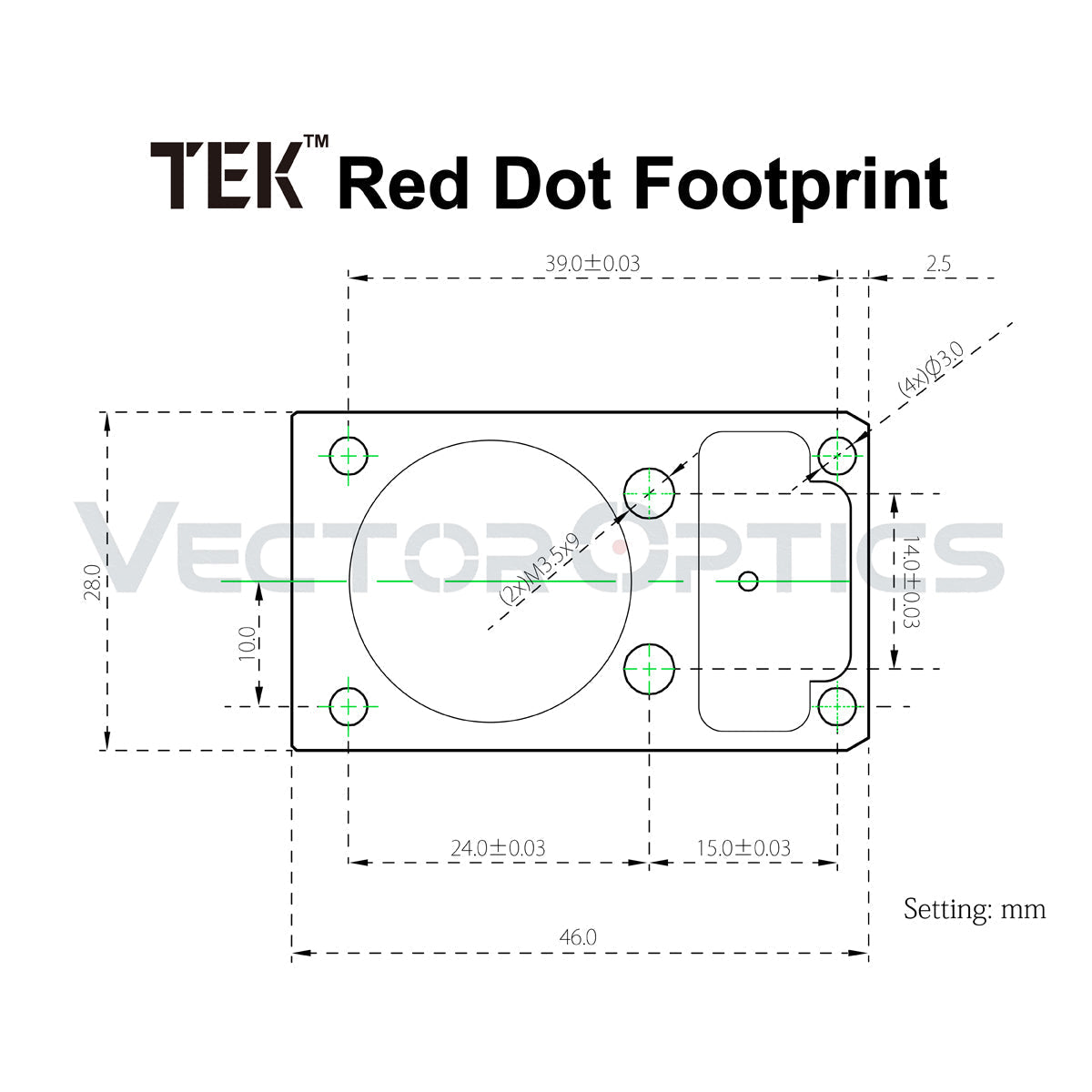 Frenzy-X 1x20x28 6MOA Red Dot Sight design parameter