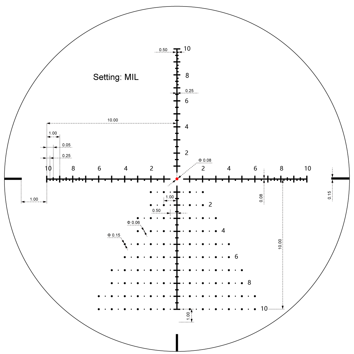 Veyron Plus 10x30 Zero Rifle Scope (SCOM-46)