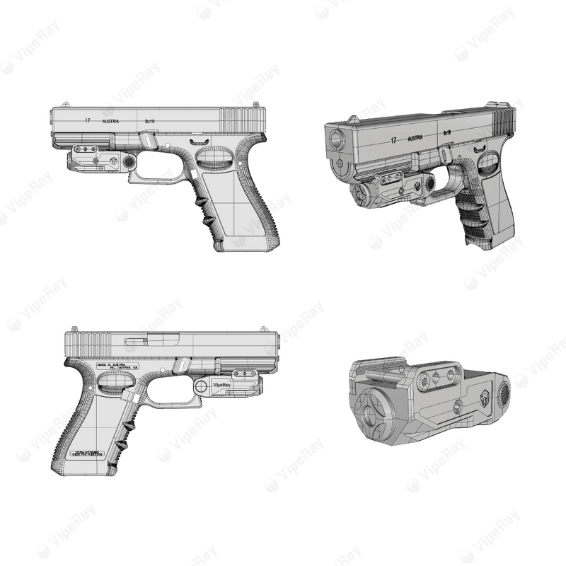 갤러리 뷰어에 이미지 로드, Scrapper Pistol Red Laser Sight
