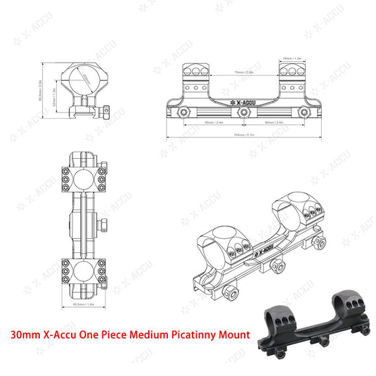 X-Accu Mighty 30mm Scope Rings - Vector Optics Online Store