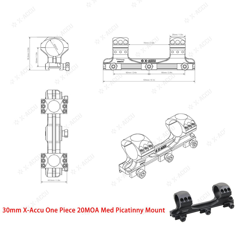 갤러리 뷰어에 이미지 로드, X-Accu Mighty 30mm Scope Rings - Vector Optics Online Store
