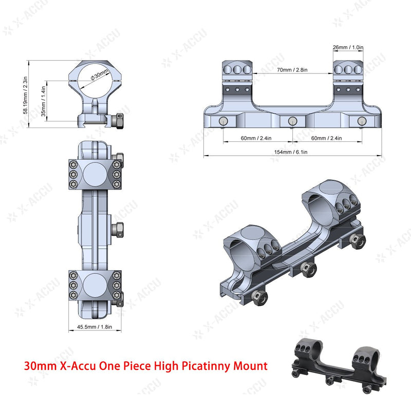 갤러리 뷰어에 이미지 로드, X-Accu Mighty 30mm Scope Rings - Vector Optics Online Store
