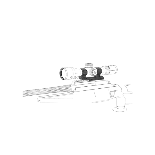 34mm Cant 20MOA One Piece High Picatinny Mount (XASR-3015)