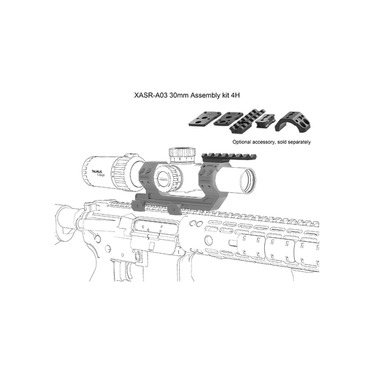30mm 1-Piece Adjustable Extended Picatinny Mount (XASR-3037)