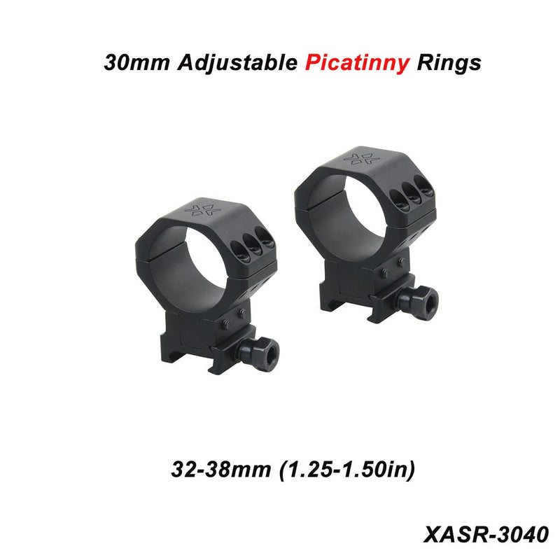 갤러리 뷰어에 이미지 로드, X-ACCU 25.4mm/1in 30mm 34mm Adjustable Scope Rings - Vector Optics Online Store
