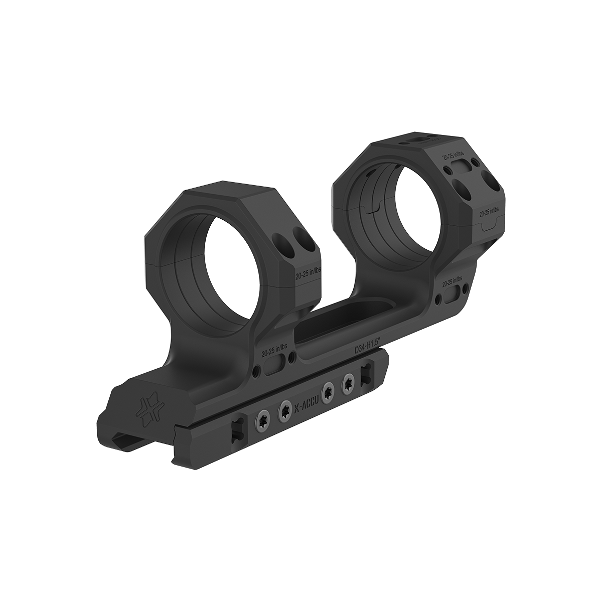 Picatinny Mount System | 34mm X-MOD 1.5'' One Piece Extended Picatinny Mount (XASR-3476)