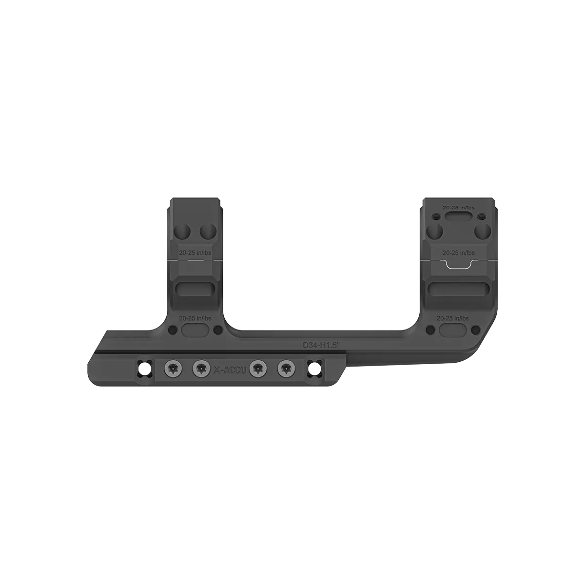 Picatinny Mount System | 34mm X-MOD 1.5'' One Piece Extended Picatinny Mount (XASR-3476)