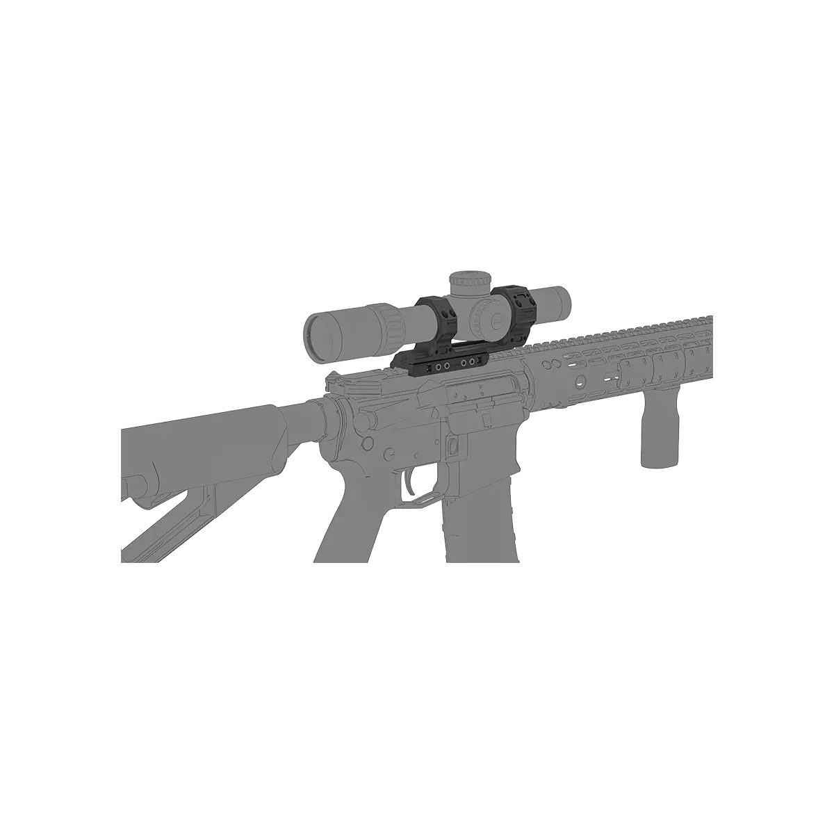 Picatinny Mount System | 34mm X-MOD 1.5'' One Piece Extended Picatinny Mount (XASR-3476)