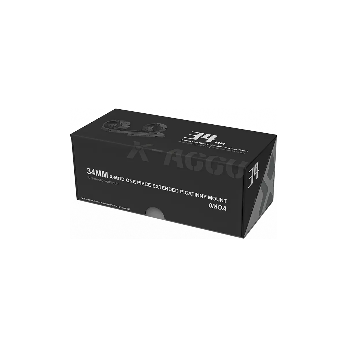 Picatinny Mount System | 34mm X-MOD 1.5'' One Piece Extended Picatinny Mount (XASR-3476)