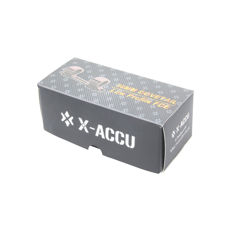 갤러리 뷰어에 이미지 로드, X-Accu 30mm 1.1&quot; Low Profile One Piece Dovetail Mount FDE - Vector Optics Online Store
