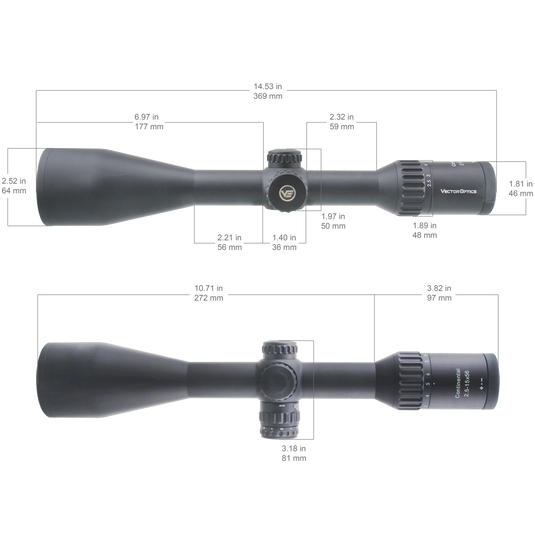 Continental x6 2.5-15x56 Fiber Riflescope (SCOM-47)