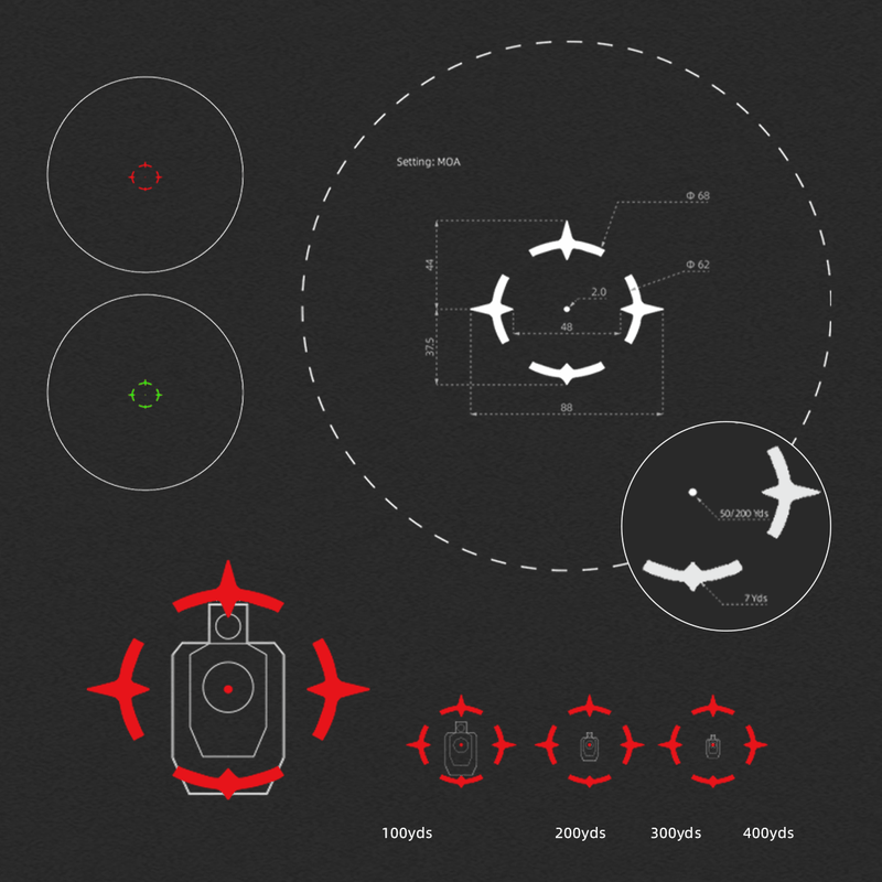 Chargez l'image dans la visionneuse de la galerie, Red &amp; Green Reticle | Paragon 1x18 Mini Prism Scope (SCPS-M10) | CQB &amp; PCC
